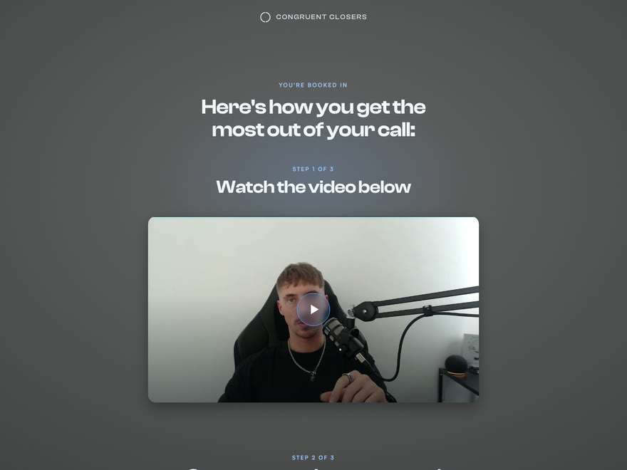 Thank you page preview